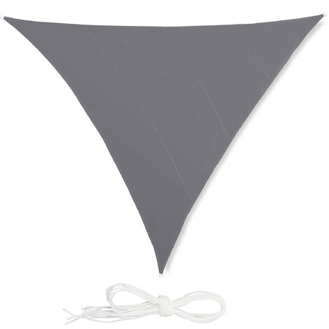 Relaxdays Shade Sail, Triangle, Water-Repellent, UV-Protection with ...