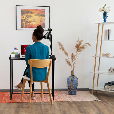 Relaxdays Foldable Desk, PC-Table To Fold, Space-saving Desk, Folding, Home Office, 74.5x80x45cm, Black