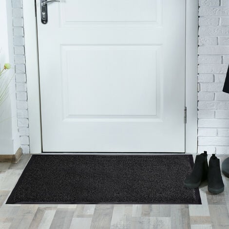 Color&Geometry Door Mat Indoor Entrance- Dirt Trapper, Absorbent, Non Slip,  Washable Doormat, 24x48 Large Indoor Door Mat Grey Double Door Mat