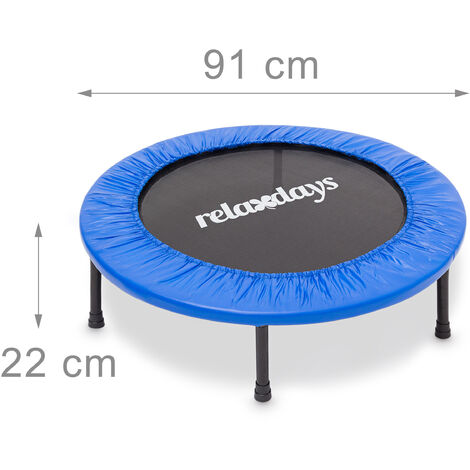 Relaxdays Fitness Trampoline, 91 Cm Diameter, Aerobic Indoor Trampoline ...