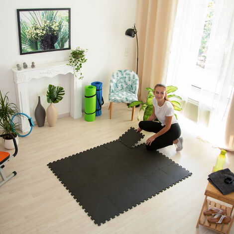 10pcs Square Interlocking Foam Floor Carpet Tiles, 24 X 24 Puzzle  Flooring for Living Room, Soft Foam Carpet Squares for Home