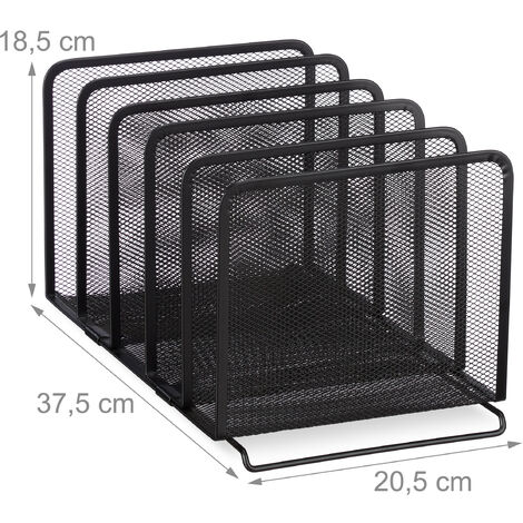 Relaxdays Filing Rack, 5 Slots, Docuent Organiser, Agazines - View #9