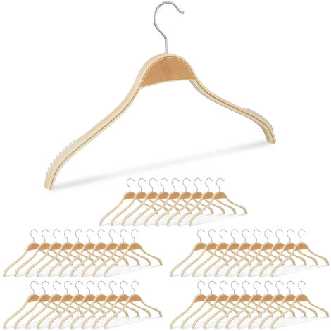 Buy Argos Home Set of 10 Wooden Hangers, Clothes hangers