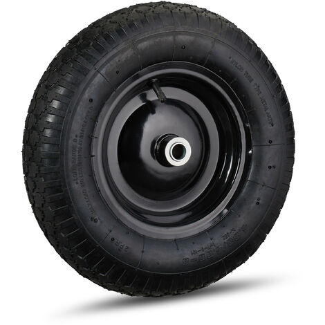 Relaxdays 4.80 4.00-8 Wheelbarrow Tyre, Pneumatic Spare Wheel with ...