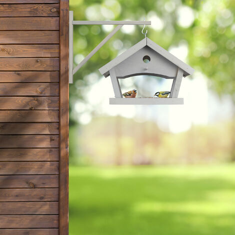 Triangle Transparent Bird Feeder Acrylic Metal Waterproof Hanging Birds  Food Container For Indoor Outdoor Decor - Bird Feeders - AliExpress