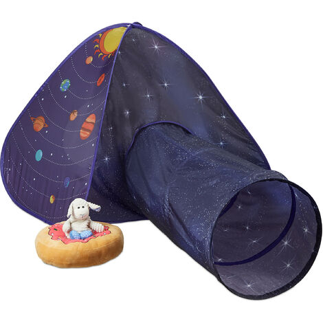 Relaxdays Children s Play Tent Pop up Space Design Crawling Tunnel Indoor Outdoor HxWxD 90 x 170 x 100 cm