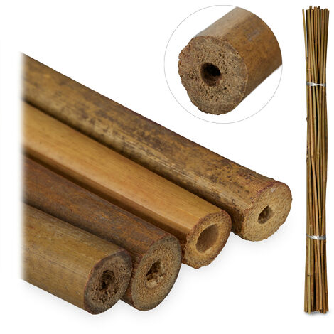 16 Inch Bamboo Sticks Decor For Plants Bamboo Garden Stakes With 100 Pcs  Twist T