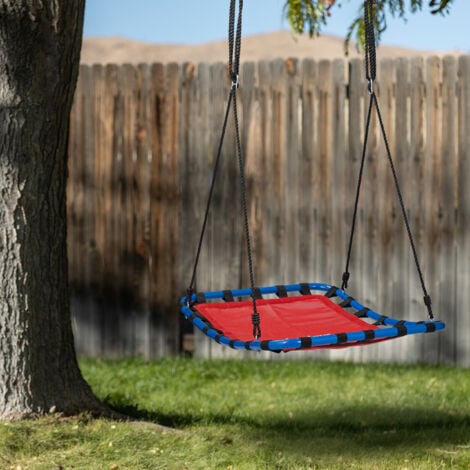 Relaxdays Nest Swing, Rectangular, Kids Adults, Load 100 kg