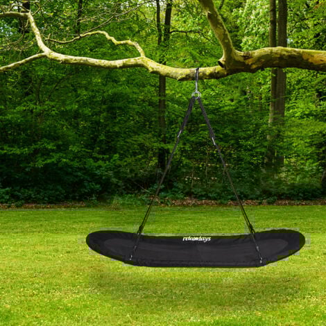 Relaxdays XXL Nest Swing, Oval, Kids Adults, Outdoor Play