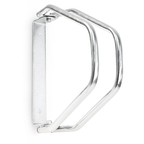 set of 2 bike stands, wall-mounted parking, adjustable, HWD 32.5 x 9 x 28.5 cm, silver