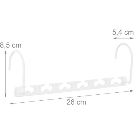 Set 3 Grucce Multiple in Metallo Appendiabiti Salvaspazio con