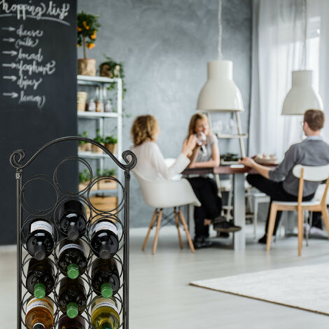 Relaxdays Small, Bottle Rack For 12 Bottles Of Wine, H X W X D: 28 X 21 - View #11