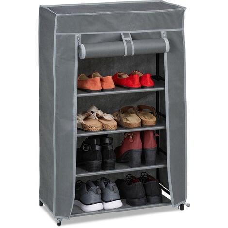 Relaxdays Shoe Storage, Rack, Shelves, Compartment, Holds 15