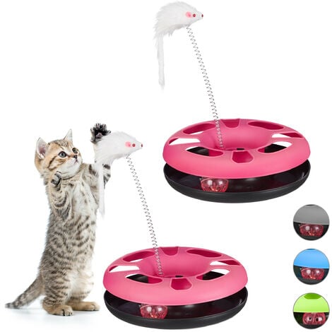 Cat Toys, Windmill Leaking Food Toy Interactive Cat Toys For Indoor Cats  With Suction Cupcat Spring Cat Bell Ball