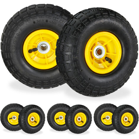 2 X Sack Truck Wheel 4.1/3.5-4, Pneumatic Tyre Replacement Wheels