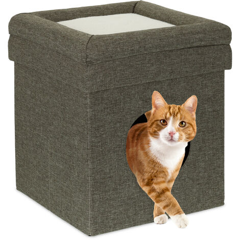 Cat cave 2024 litter box