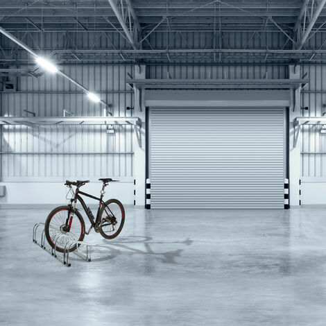 Relaxdays Floor Bike Rack, For 4 Bicycles, Wheel Width Up To 60 Mm Metallo Parcheggio Garage Argentato 54631986 - View #12