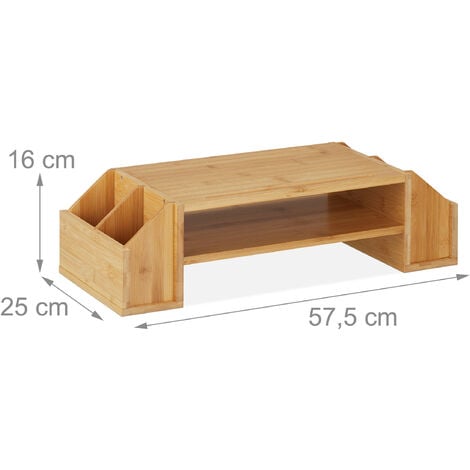 Songmics bamboo monitor deals stand