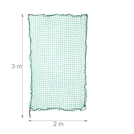 Relaxdays Trailer Net, 2 x 3 m, with 8 Hooks, Corner Markings, Rubber ...