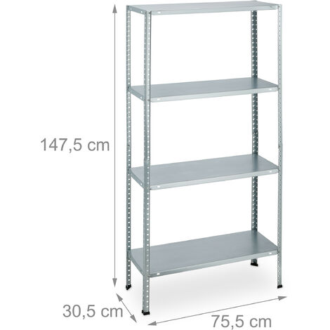 5 Tier Heavy Duty Metal Shelving Storage Racking 180 X 90 X 40cm (GREY