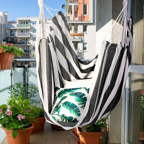 Vonhaus striped hanging online garden chair