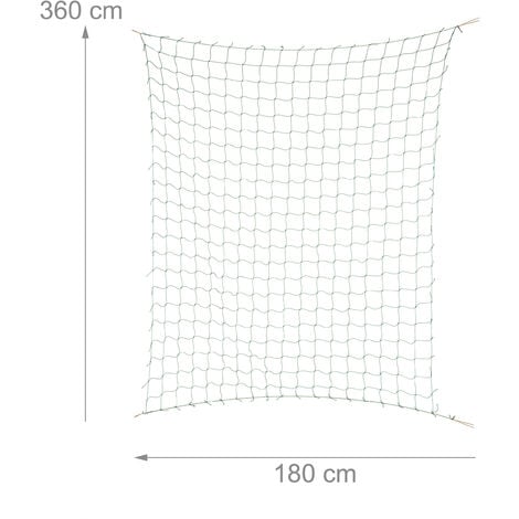 Relaxdays 4x Plant Support Net, Greenhouse, HxW: 180x360 cm, Climbing ...