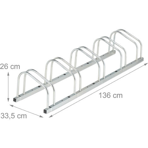 Bike Store Outdoor Relaxdays Floor Bike Rack For 6 Bicycles - View #11