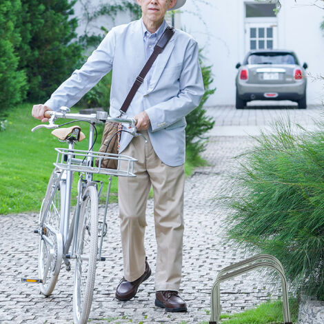3 Bikes Floor Bike Stand, Bike Parking Rack Garage Bike Storage Stand - View #2