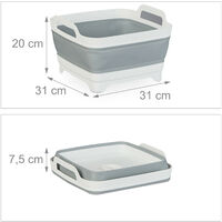 Relaxdays Foldable Basket, Shopping, Carry Bag, Picnic, Camping