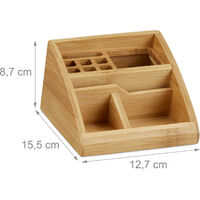 Stationery Pen Holder Office File Sorter with Relaxdays Bamboo Desk Organizer 