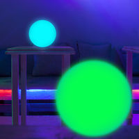 Relaxdays LED Ball Mood Lighting, LED Night Light, 3D Decor Light, 3-Piece Set, Colour Switch, D: 7.5 cm, White