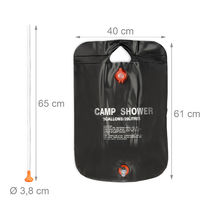3x Camping Shower 20 l, Solar Camping Shower, For Hanging, Foldable, With Hand Shower, Portable Outdoor Shower, Black