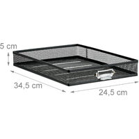 Relaxdays Box With 5 Drawers For DIN A4 Documents Silver - View #8