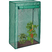 Relaxdays 150 cm Tall Greenhouse for Tomatoes Greenhouse Growhouse Cold Frame Steel Frame Foil/ Fabric Tarpaulin Sturdy