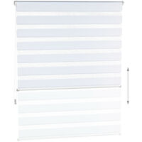 Double Roller Blind 120x160 cm Duo Window Blind Klemmfix Blinds Window Without Drilling White 
