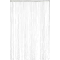 Relaxdays White String Curtains, Can be Shortened, With Eyelet Top for Windows & Doors, Fly Screen, 145x245, White