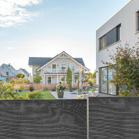 Relaxdays garden screen, privacy fence screening, windscreen, netting, balcony cover, patio, HDPE, 1 x 30 m, anthracite