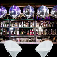 Relaxdays Bar Stool Set of 2, Height-Adjustable, Swivel, 120 kg, Metal Bistro Chair, HxWxD: 101 x 45 x 40 cm, White
