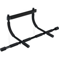 Relaxdays Pull-Up Bar Door Frame, 3 in 1 Fitness Equipment for Home, Up to 100 kg, Chin-Ups & Dips, No Screws, Black