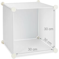 Relaxdays Shelving System, Plastic Room Divider, Standing Shelf with 9 Compartments, 95 x 95 x 32 cm, White