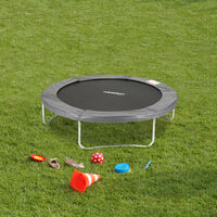 Relaxdays Trampoline Padded Surround, PVC Spring Cover, Trampoline Accessory, Ø 244 cm, Anthracite