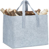 Relaxdays 1 X Felt Firewood Basket, 2 Handles, For Carry - View #7