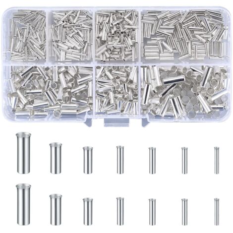 Paryou – Kit de 600 cosses électriques à sertir non isolées – Conductivité 97% – Pour câbles 0,5 à 6,0 mm² – Connexion sécurisée et anti-corrosion (1/5)