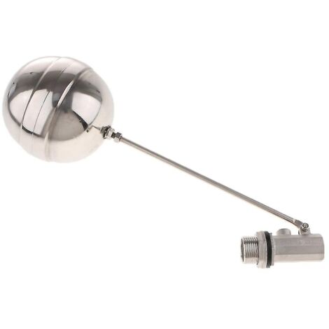 Vanne de contrôle du niveau d'eau, robinet à bille pour réservoir, vanne à flotteur en acier inoxydable - Dn15 G1/2 (1/3)