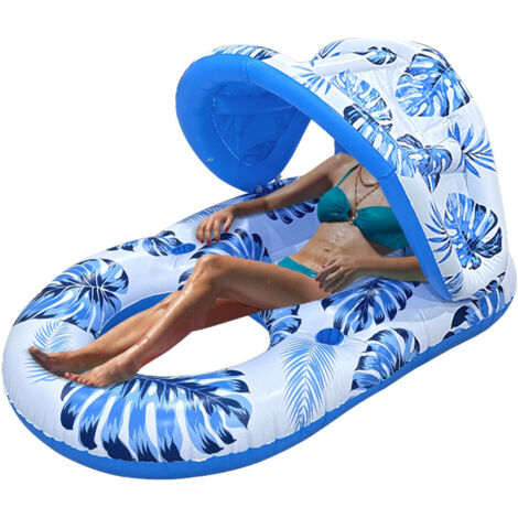 Matelas à eau d'extérieur résistant au soleil, matelas gonflable d'été en PVC, 140 x 90 cm (1/5)