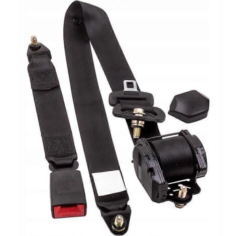 Crea – Ceinture de sécurité 3 points rétractable universelle – Polyester haute résistance – Installation facile – Pour voitures, camions, bus