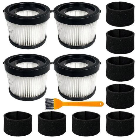 Lot de 4 filtres HEPA DCV5011H pour aspirateur à main sans fil DCV501HB, avec 8 filtres à manchon en mousse et 1 brosse (1/5)