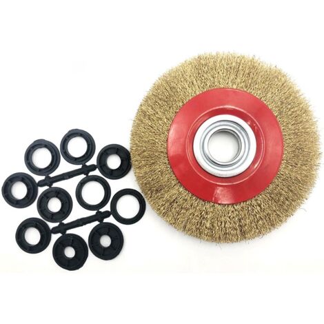– Brosse métallique circulaire 150 mm – Fil laiton pour meuleuses – Nettoyage oxydes et bavures – Performance professionnelle (1/5)