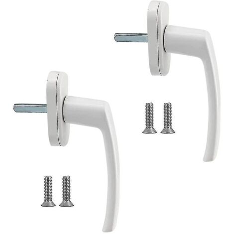 Window Handles 2 Piece Aluminum Alloy Window Handle Solid Aluminum Handle White Aluminum Door Handle Fits Common Windows And Balcony Doors(bejoey) (1/5)