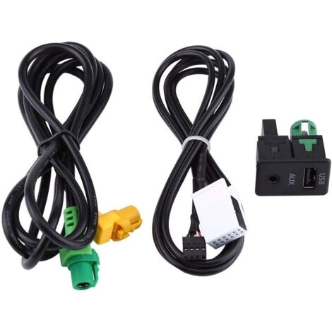 Câble de Commutateur Auxiliaire, Keenso AUX Adaptateur de Câble USB avec Faisceau de Câbles pour Série 3 E87 E90 E91 E92 X5 X6 (1/5)